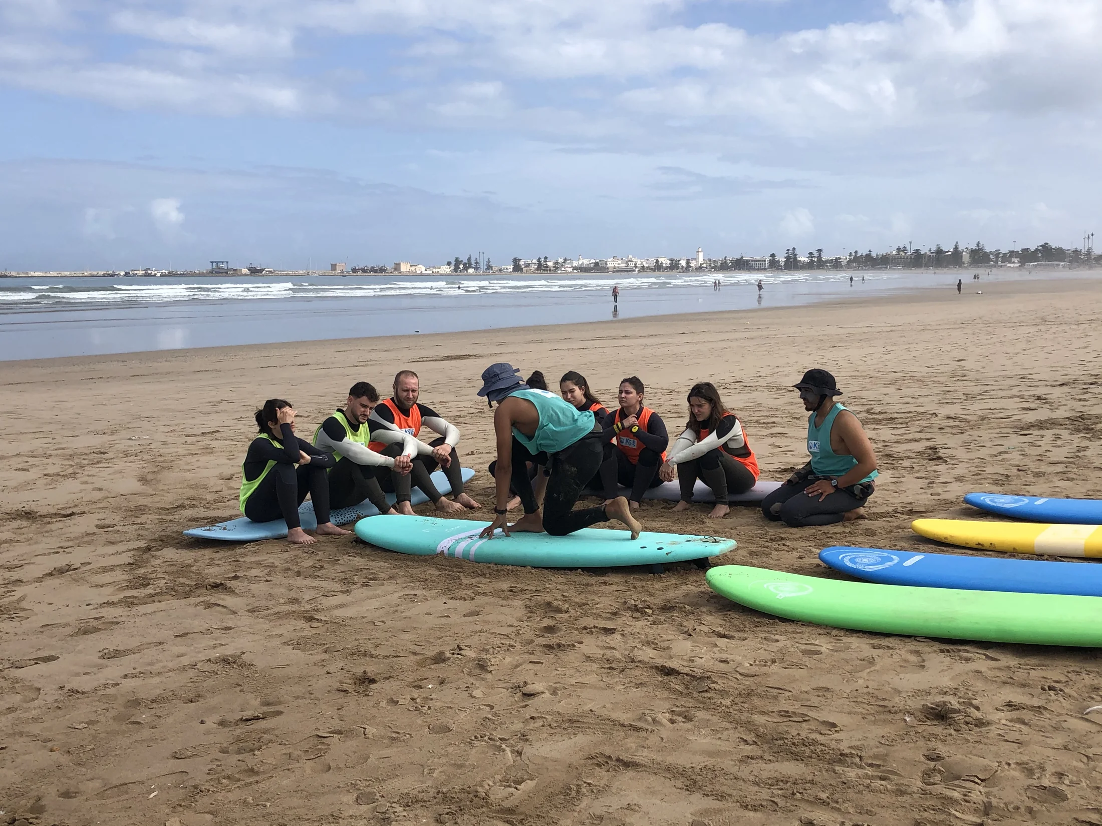 Brief surf avant le cours